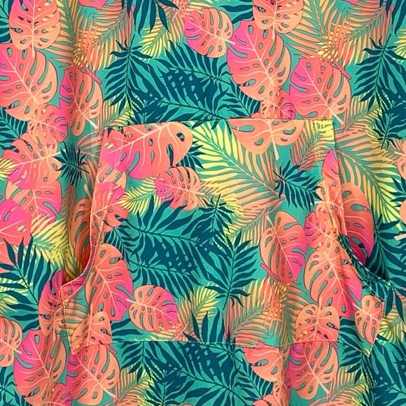 Men’s Ingear Neon Tropical Print Outdoor Popover Hoodie Fitted Kangaroo Pocket - Picture 8 of 16